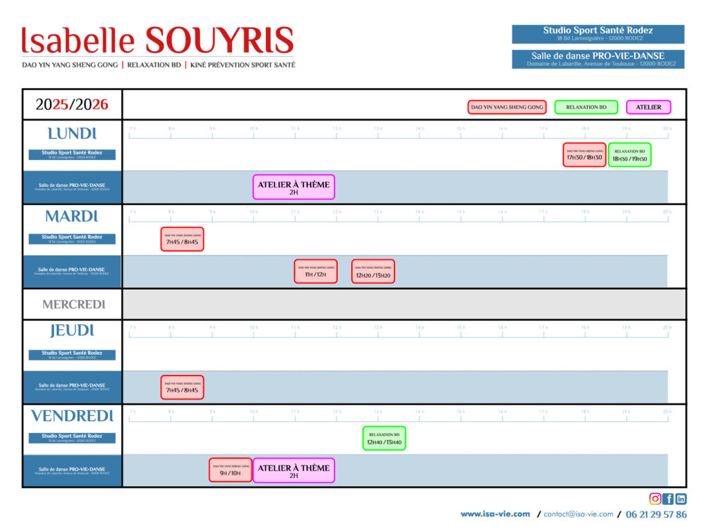 Calendrier 2025